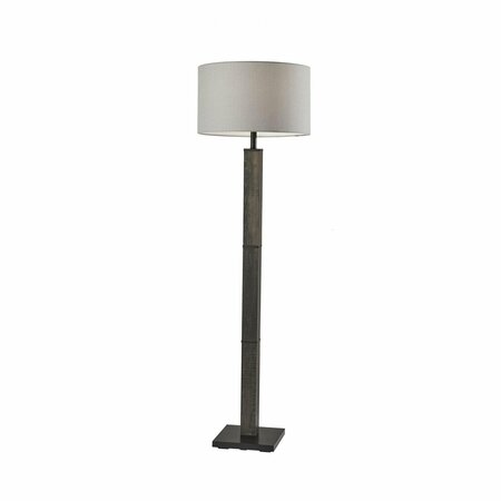 HOMEROOTS Black Wood Floor Lamp18 x 18 x 61.5 in. 372870